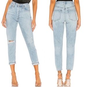 NWT AGOLDE JAMIE HIGH RISE CLASSIC STRAIGHT LEG JEANS